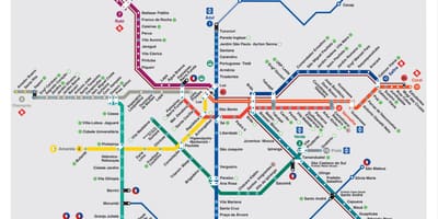 Сан-Паулу транспортної карті